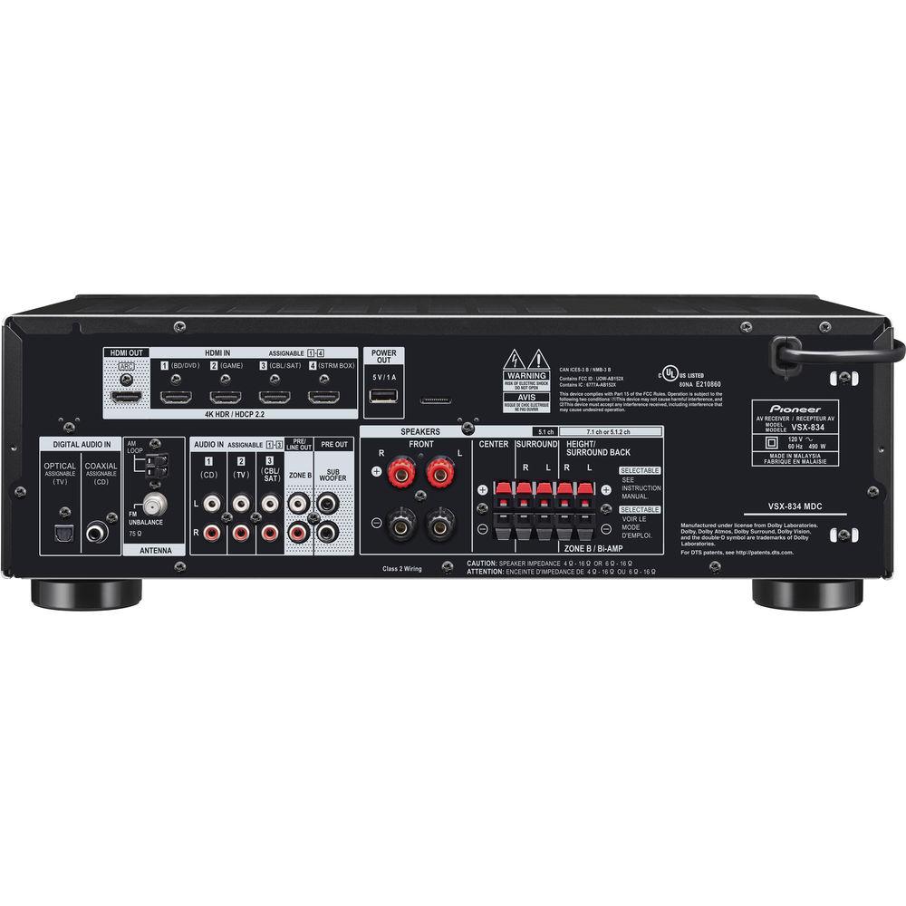 Pioneer VSX-834 7.2-Channel Network A V Receiver