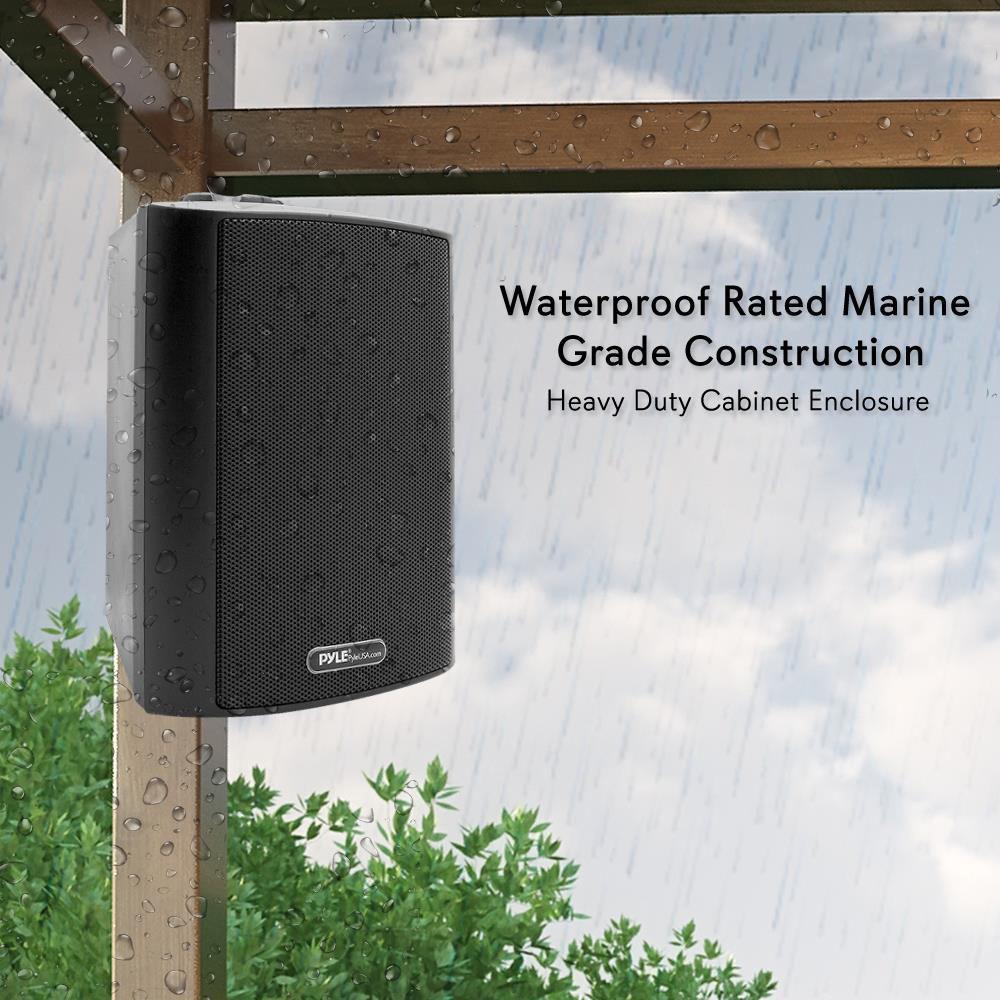 Pyle Pro 4" 200 Watt Indoor Outdoor Wall Mount Speakers with WiFi Bluetooth Streaming