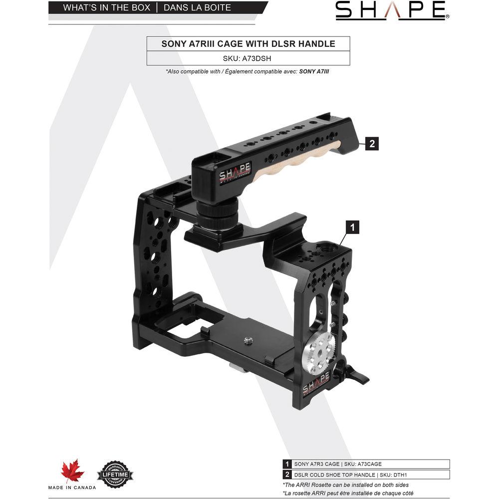 SHAPE Cage with DSLR Top Handle for Sony a7R III a7 III Camera