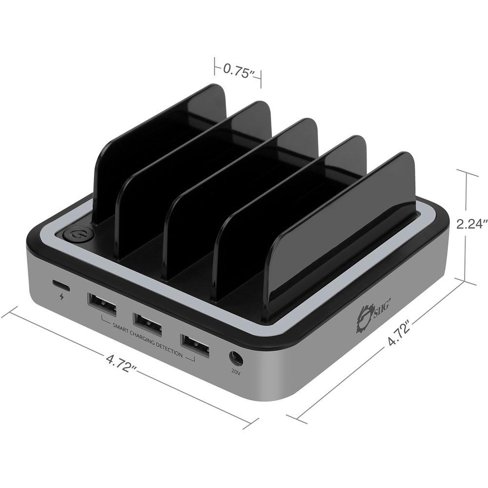 SIIG 48W 4-Port USB Type-C with PD Charging Station