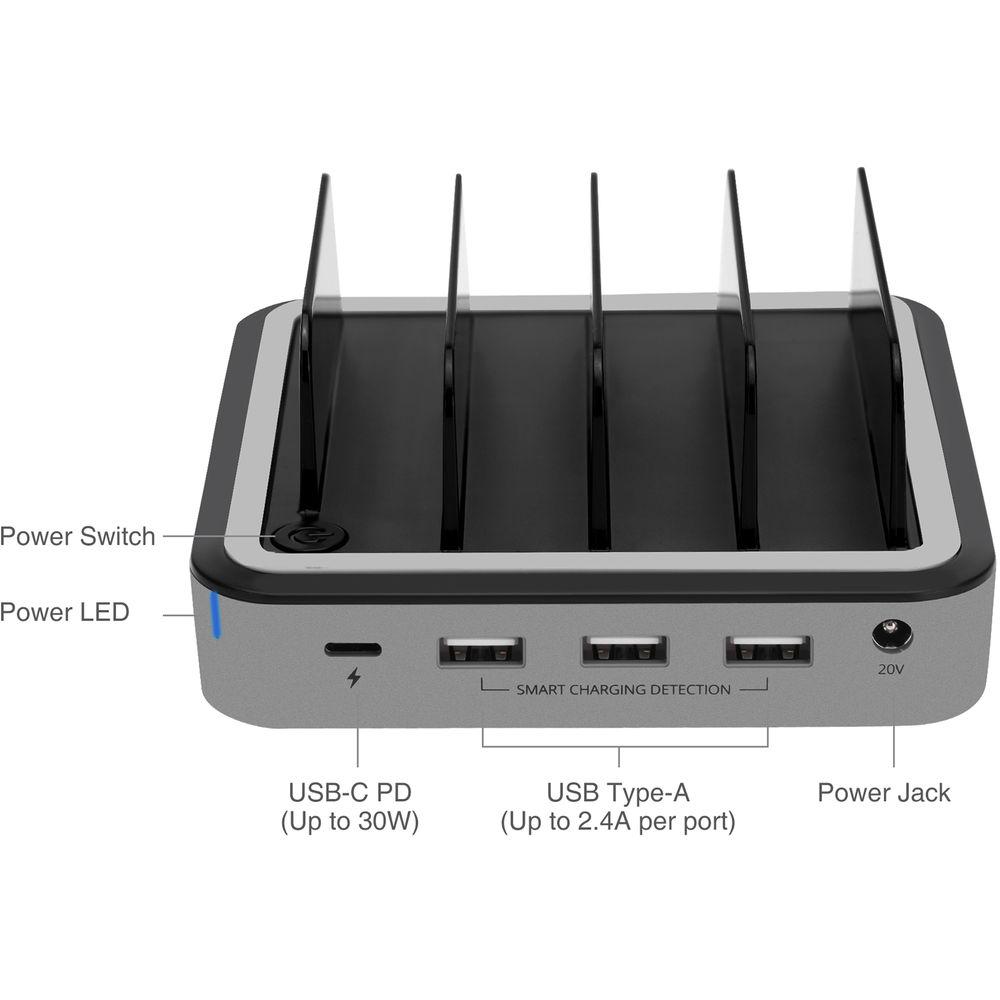 SIIG 48W 4-Port USB Type-C with PD Charging Station
