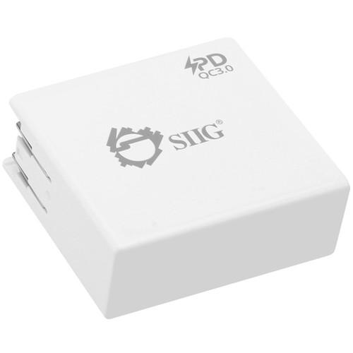 SIIG 65W USB Type-C Wall Charger with Power Delivery and QC 3.0 USB Port