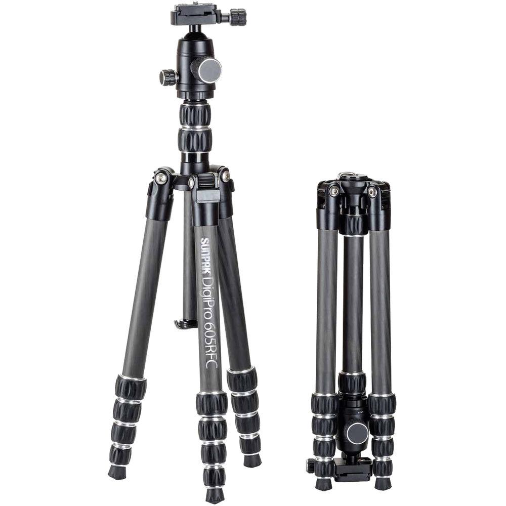 Sunpak 60" DigiPro 605RFC Reverse Folding Carbon Fiber Tripod