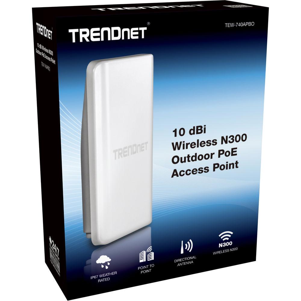 TRENDnet TEW-740APBO N300 10 dBi Wireless Outdoor PoE Access Point