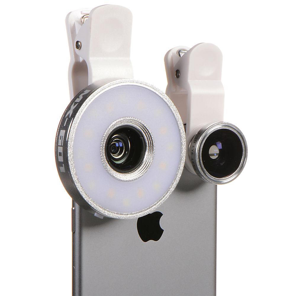 XP PhotoGear 6-in-1 LED Light Mobile Phone Lens Kit