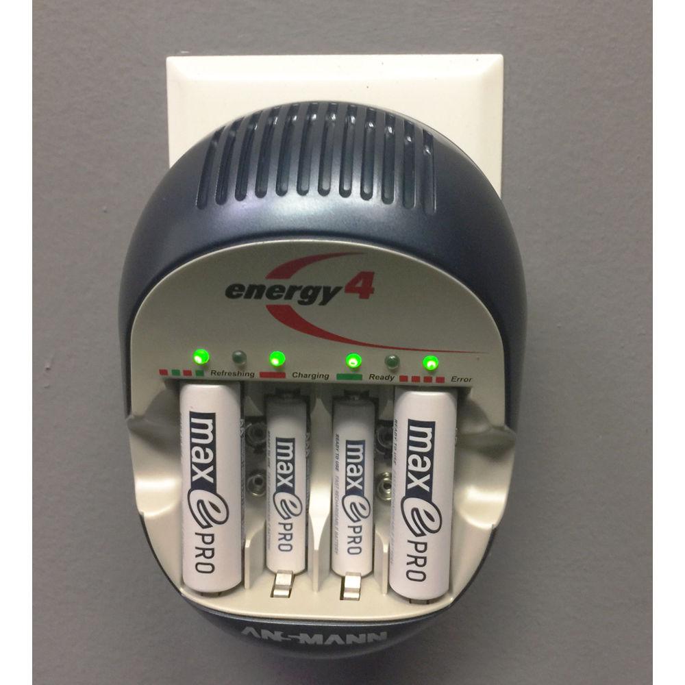 Ansmann Energy 4 Universal Charger for AA, AAA, or 9V NiMH and NiCd Batteries