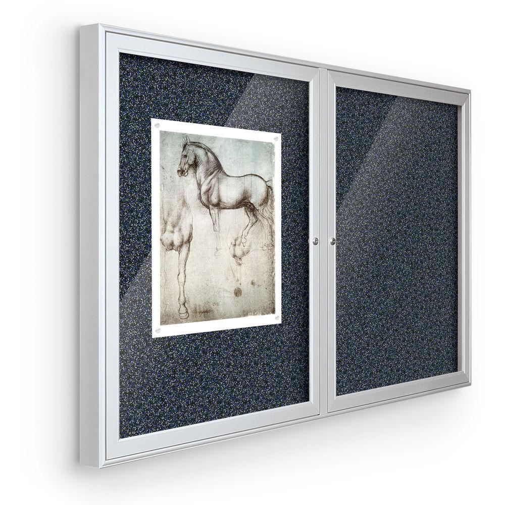 Best Rite Indoor Enclosed Two-Door Bulletin Board Cabinet
