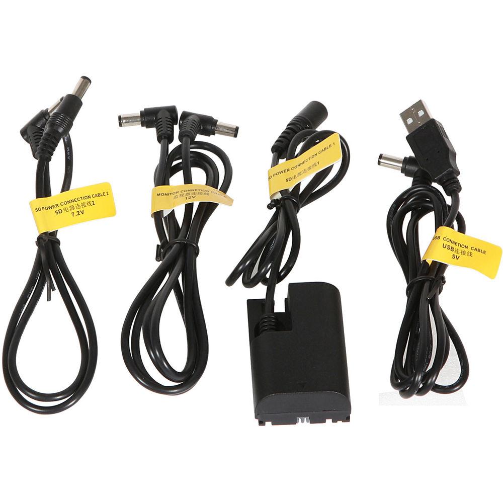 CAMLAST V-Mount Plate with 5V USB 7.2V 12V Cables for Select Canon & Blackmagic Cameras