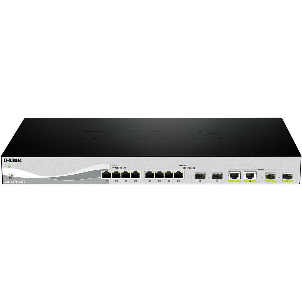 D-Link 10 GB Ethernet Smart Switch with Two 10GBASE-T SFP Combo Ports Two 10G SFP Optical Ports, and Eight 10GBASE-T Copper Ports
