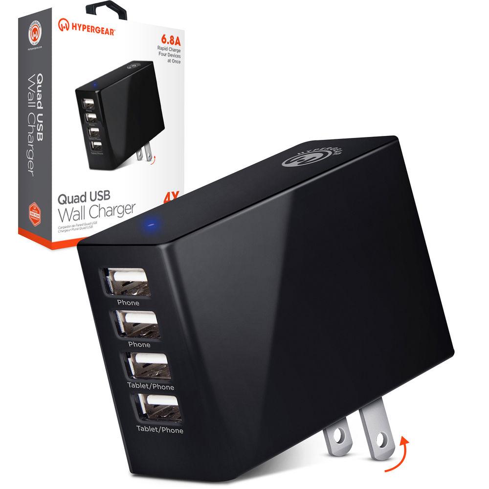 HyperGear 6.8A Quad USB Wall Charger