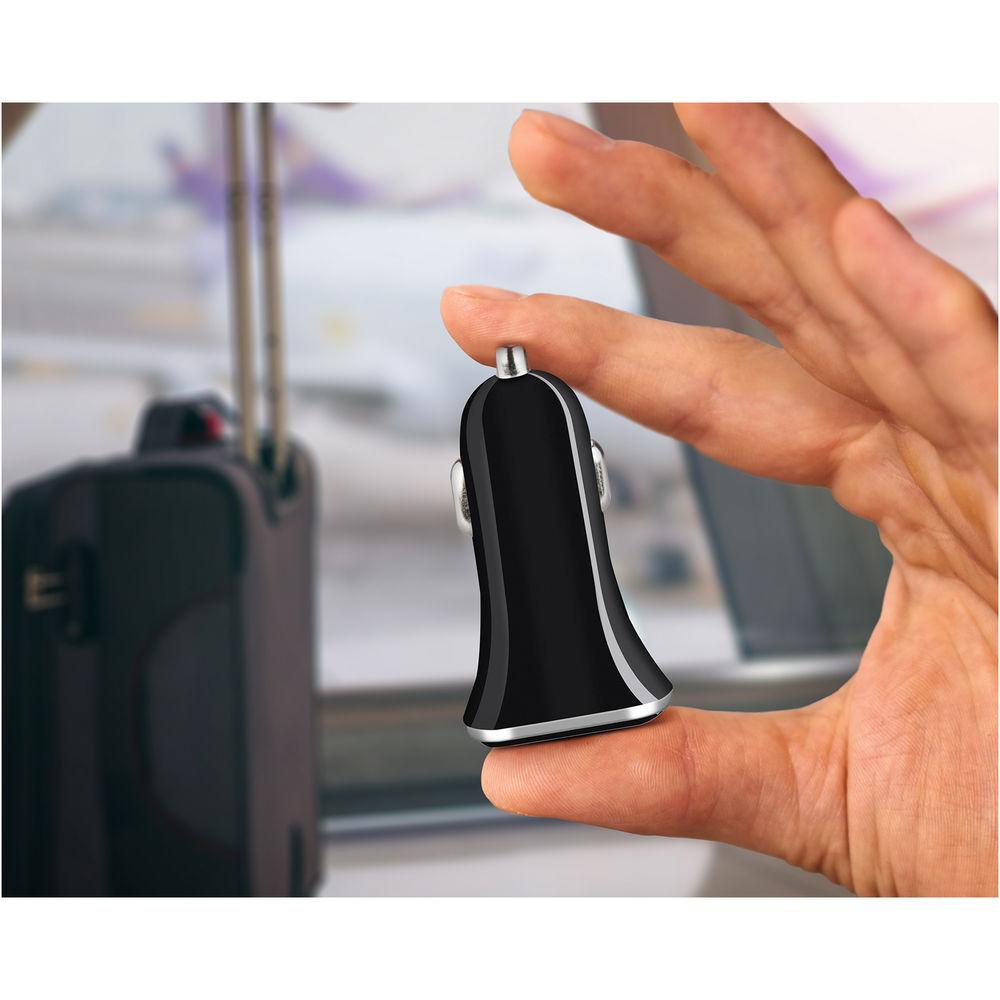 HyperGear 7.2A Triple USB Type-A Car Charger with Hybrid Cable