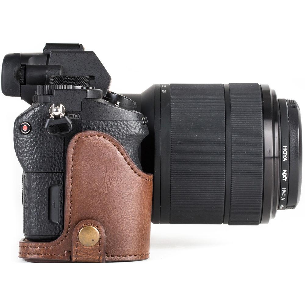 MegaGear Ever Ready Half-Bottom Protective Leather Case for Sony Alpha A7S II, A7R II, A7 II