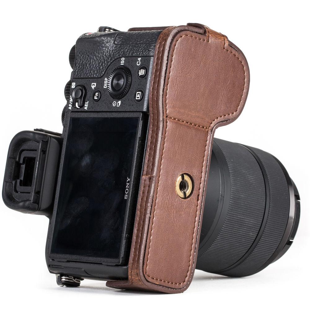 MegaGear Ever Ready Half-Bottom Protective Leather Case for Sony Alpha A7S II, A7R II, A7 II