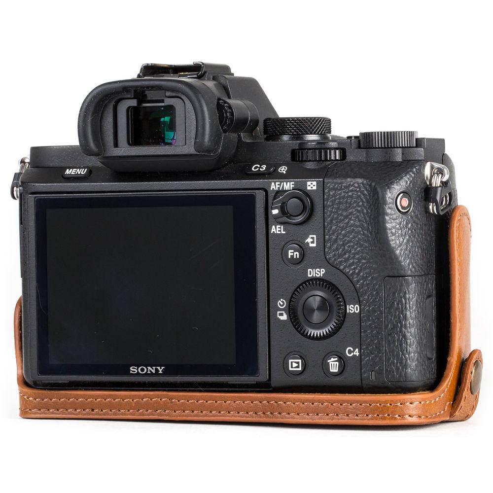 MegaGear Ever Ready Half-Bottom Protective Leather Case for Sony Alpha A7S II, A7R II, A7 II
