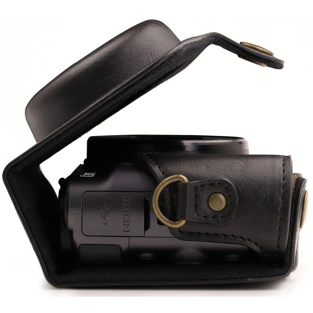 MegaGear Ever Ready Leather Camera Case for Canon PowerShot SX730 HS