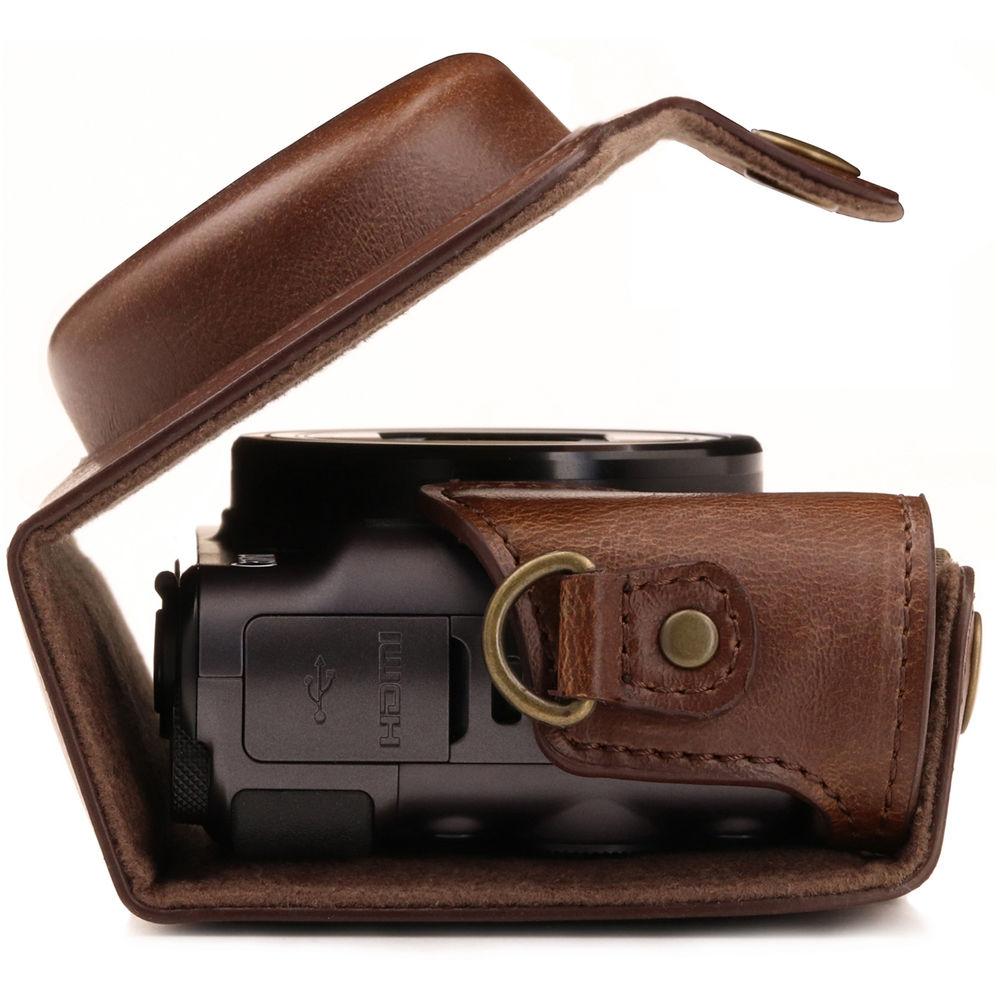 MegaGear Ever Ready Leather Camera Case for Canon PowerShot SX730 HS