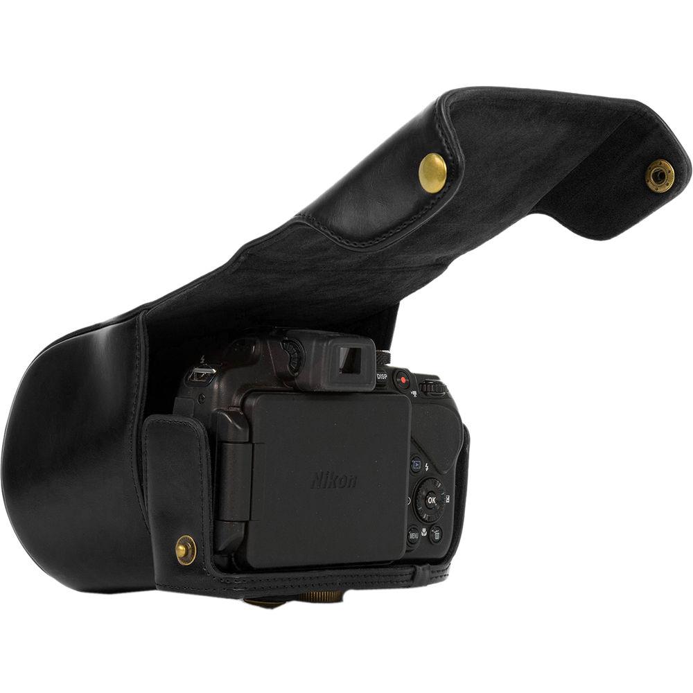 MegaGear Ever Ready PU Leather Camera Case with Strap for Nikon Coolpix P610 with Zoom Lens, P530, or P520