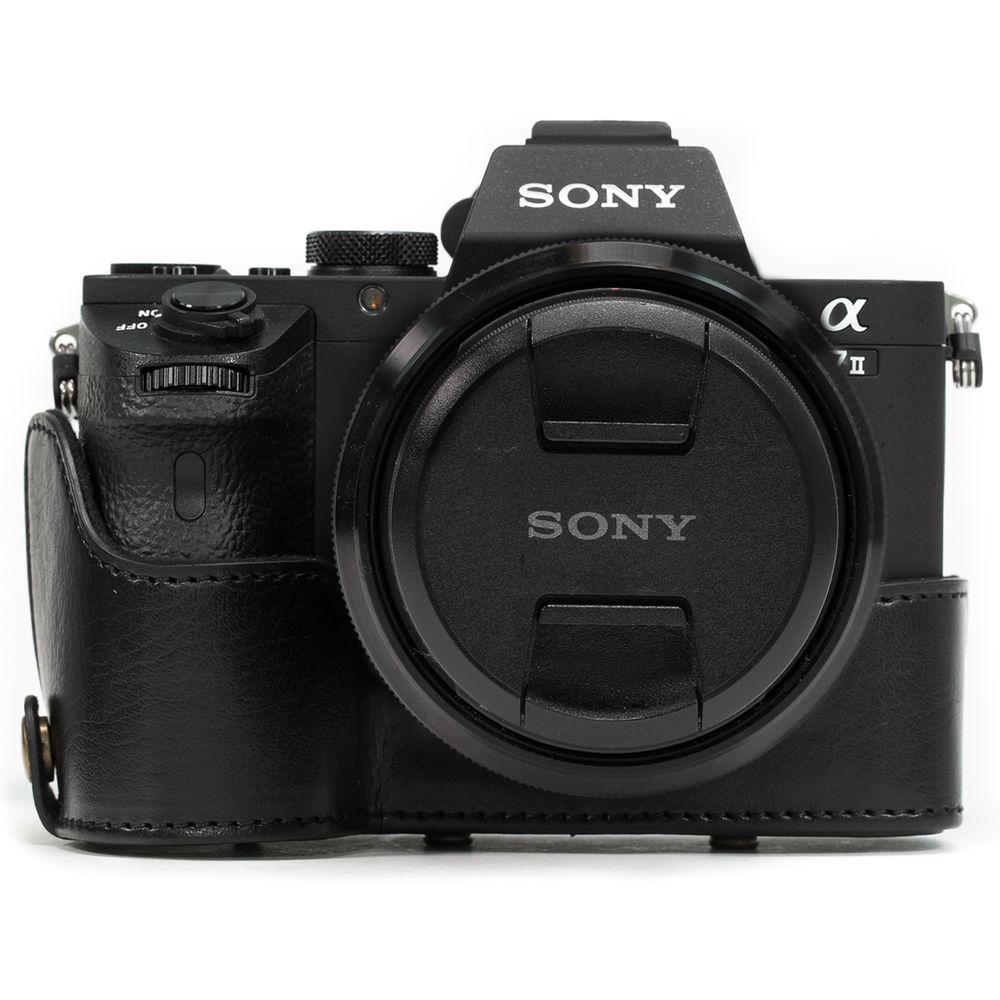 MegaGear Ever Ready PU Leather Case & Strap for a7S II, a7R II, a7 II with 28-70mm