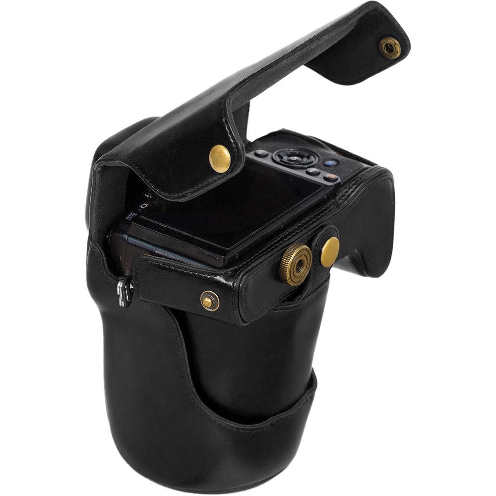 MegaGear Ever Ready PU Leather Case & Strap for Olympus OM-D E-M1 with 12-40mm