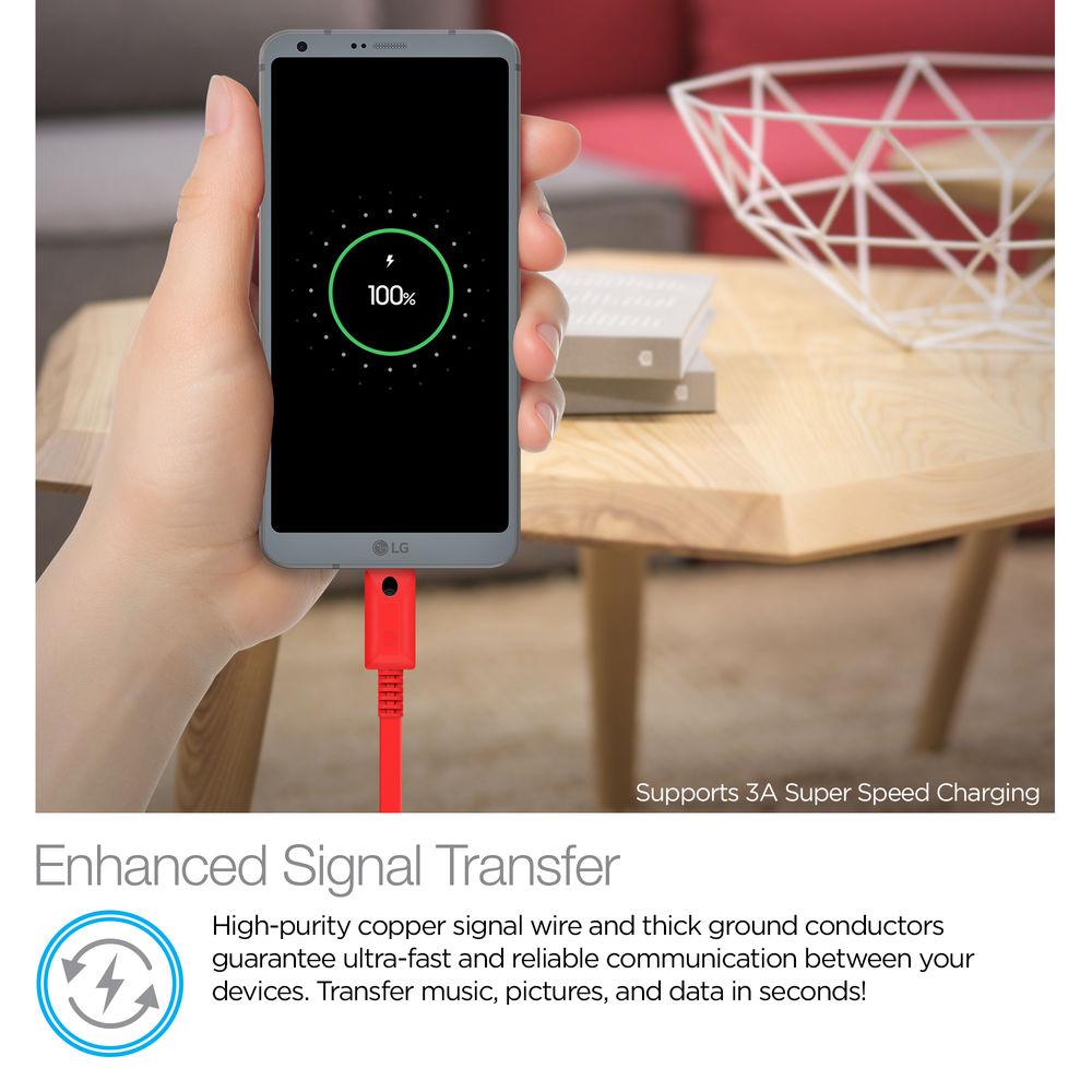 Naztech USB Type-C to Type-A Charge Sync Cable with LED Light
