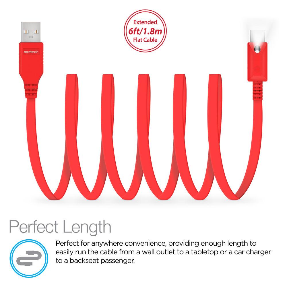 Naztech USB Type-C to Type-A Charge Sync Cable with LED Light