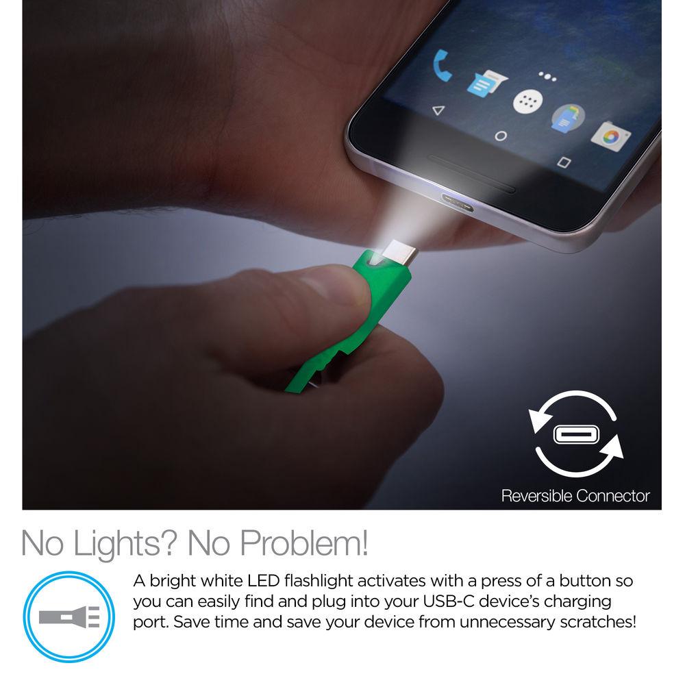 Naztech USB Type-C to Type-A Charge Sync Cable with LED Light