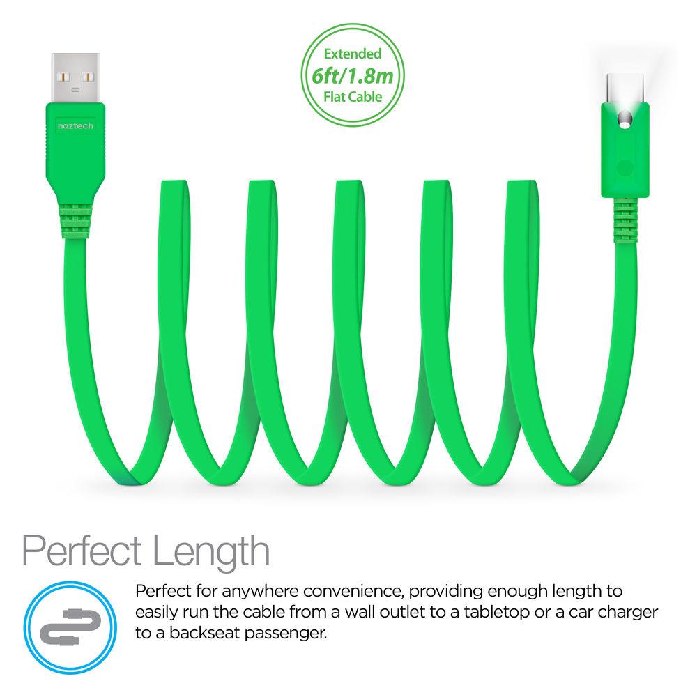 Naztech USB Type-C to Type-A Charge Sync Cable with LED Light
