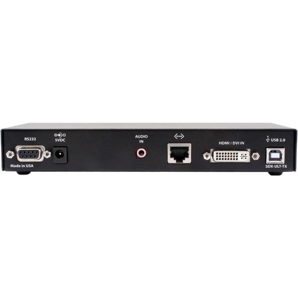 Smart-AVI 4K DVI-D, RS232 HDBaseT over CAT5 5e 6 Extender Transmitter with Power Supply