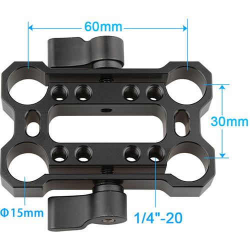 CAMVATE Height Riser Offset Railblock 15mm Rod Clamp