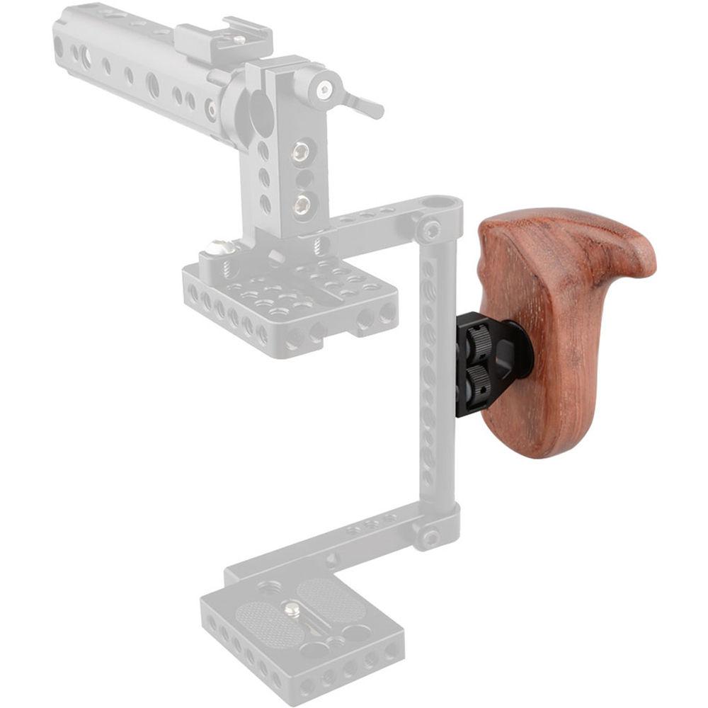 CAMVATE Right Hand Wood Handle Grip for Select DV and DSLR Camera Cages