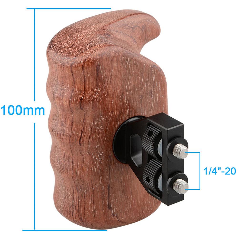 CAMVATE Right Hand Wood Handle Grip for Select DV and DSLR Camera Cages