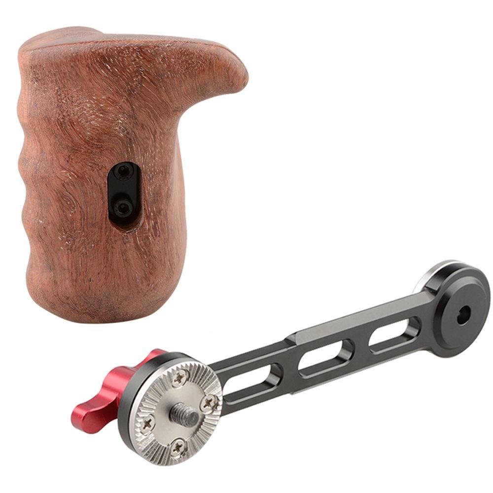 CAMVATE Wooden Handgrip with Rosette Extension Arm