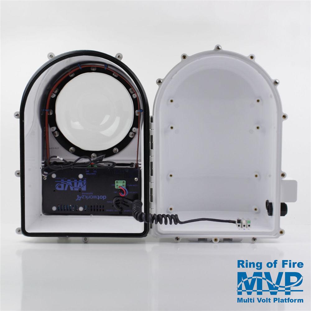 Dotworkz D3 Ring of Fire De-Icing Outdoor Camera Enclosure with MVP and Tinted Lens