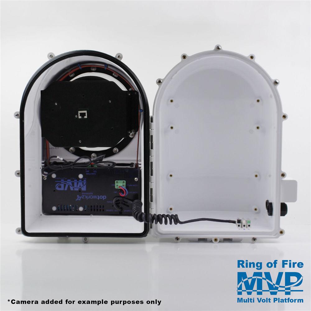 Dotworkz D3 Ring of Fire De-Icing Outdoor Camera Enclosure with MVP and Tinted Lens