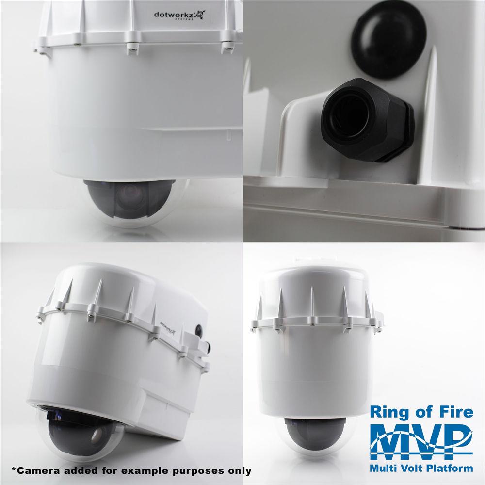 Dotworkz D3 Ring of Fire De-Icing Outdoor Camera Enclosure with MVP and Tinted Lens