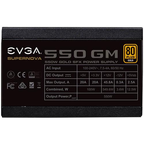EVGA SuperNOVA 550 GM 550W 80 Plus Gold Modular SFX Power Supply