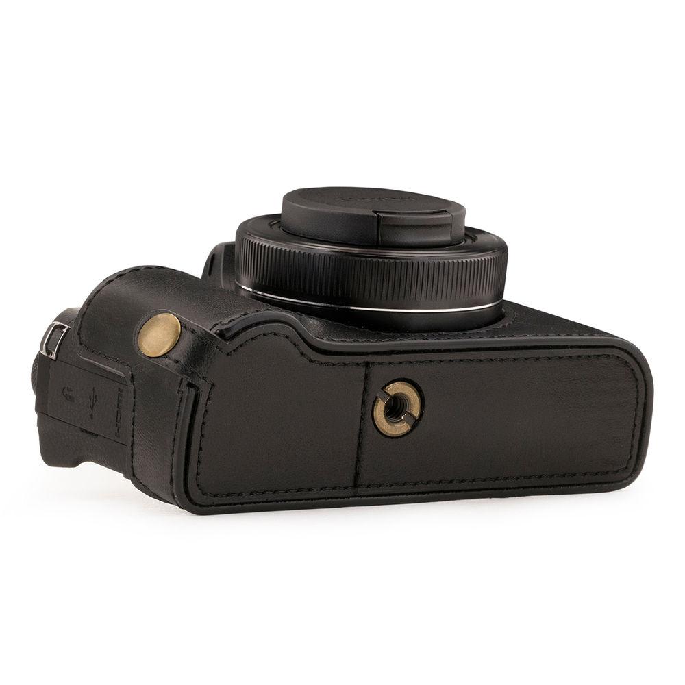 MegaGear Ever Ready Leather Camera Half Case and Strap for Canon PowerShot G1X Mark III