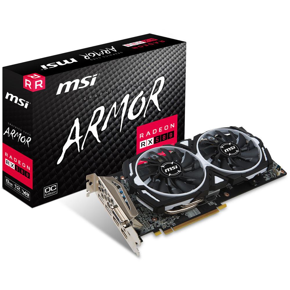 MSI Radeon RX 580 ARMOR 8G OC Graphics Card