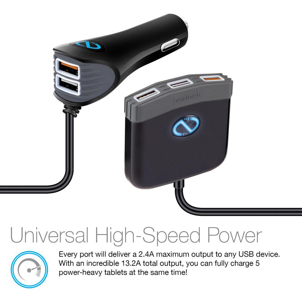 Naztech Adaptive Fast Charge Roadstar 5-Port USB Type-A Car Charger