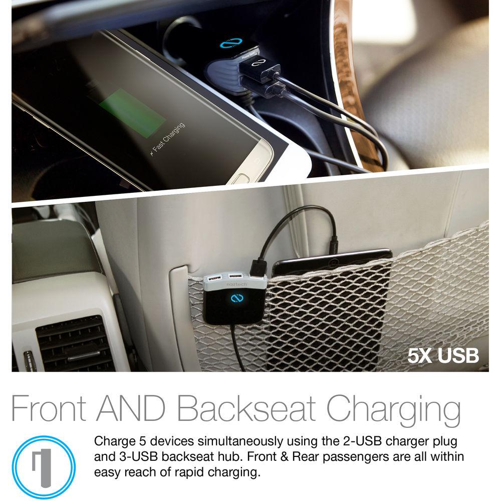 Naztech Adaptive Fast Charge Roadstar 5-Port USB Type-A Car Charger