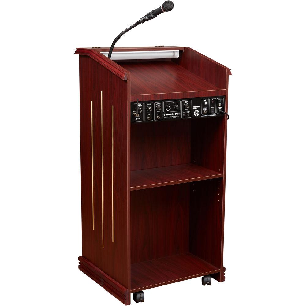 Oklahoma Sound Prestige Sound Lectern with Wireless Tie Clip Lavalier Mic