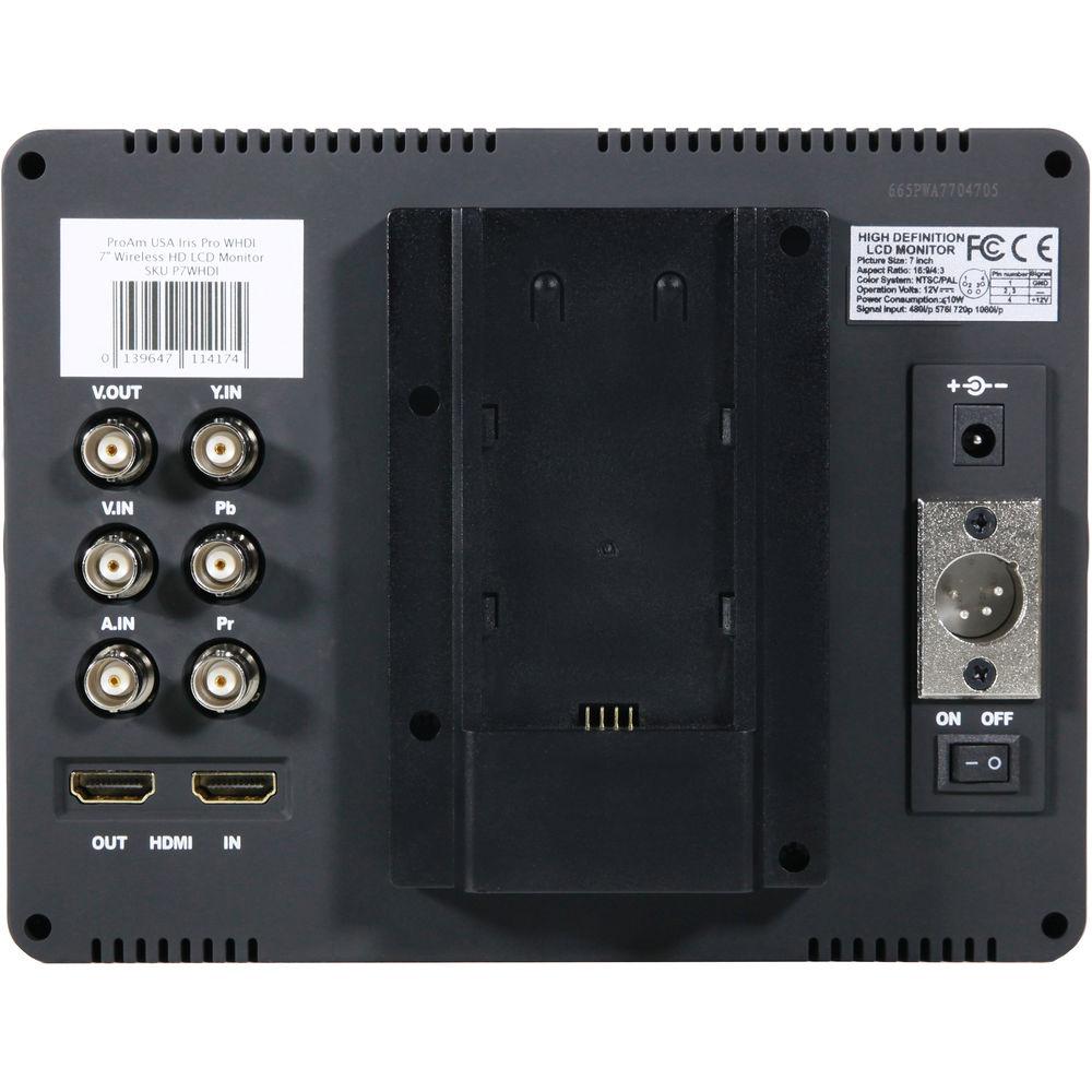 ProAm USA 7" Iris Pro Wireless HD On Camera Crane LCD Monitor
