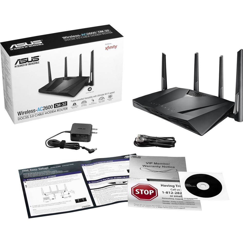 ASUS CM-32 AC2600 Wireless Cable Modem Router