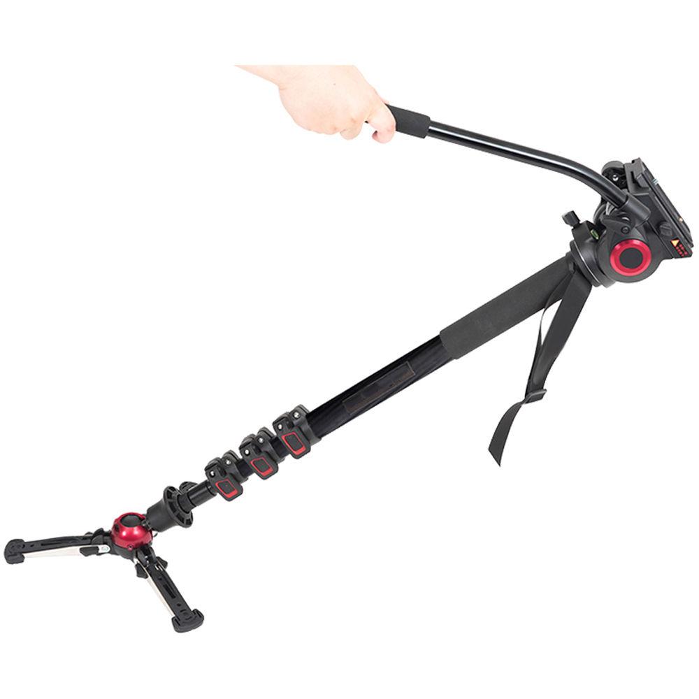 CAME-TV TP705BS Carbon Fiber Monopod with Pivoting and Lockable Foot Stand 705BS