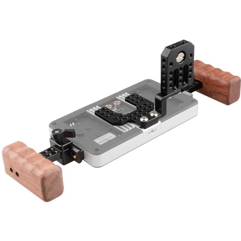 CAMVATE Wooden Handle Kit with Plates for SmallHD 700 Series