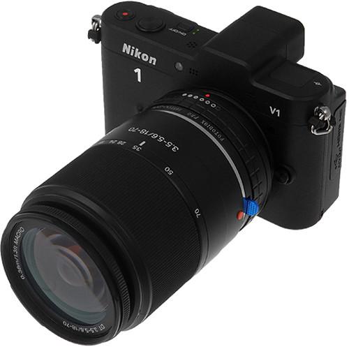 FotodioX Pro Mount Adapter with Aperture Control Dial for Sony A-Mount Lens to Nikon 1-Series Camera