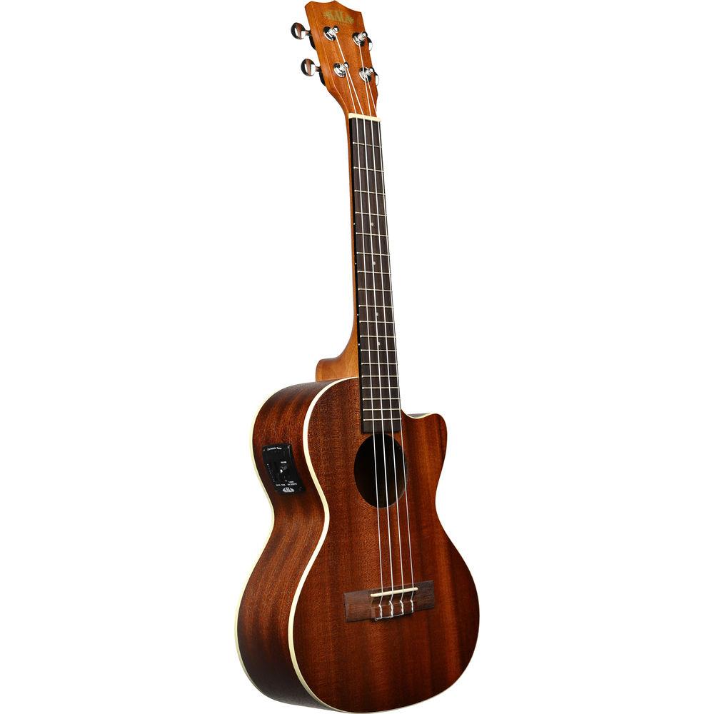 KALA KA-TE-C Satin Mahogany Tenor Cutaway Ukulele with EQ