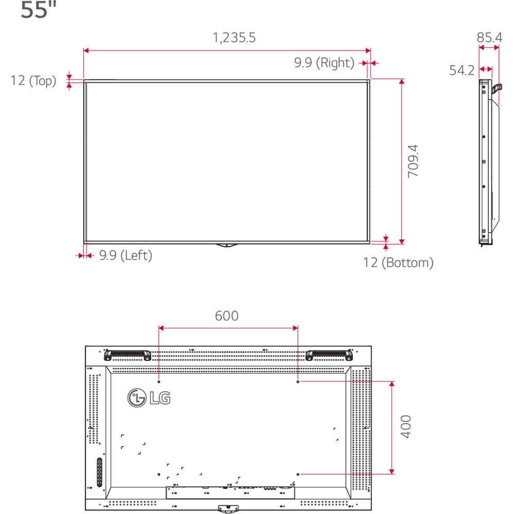 LG 55XS2E-B 55" FHD Out-Door Set High Brightness Commercial Digital Display