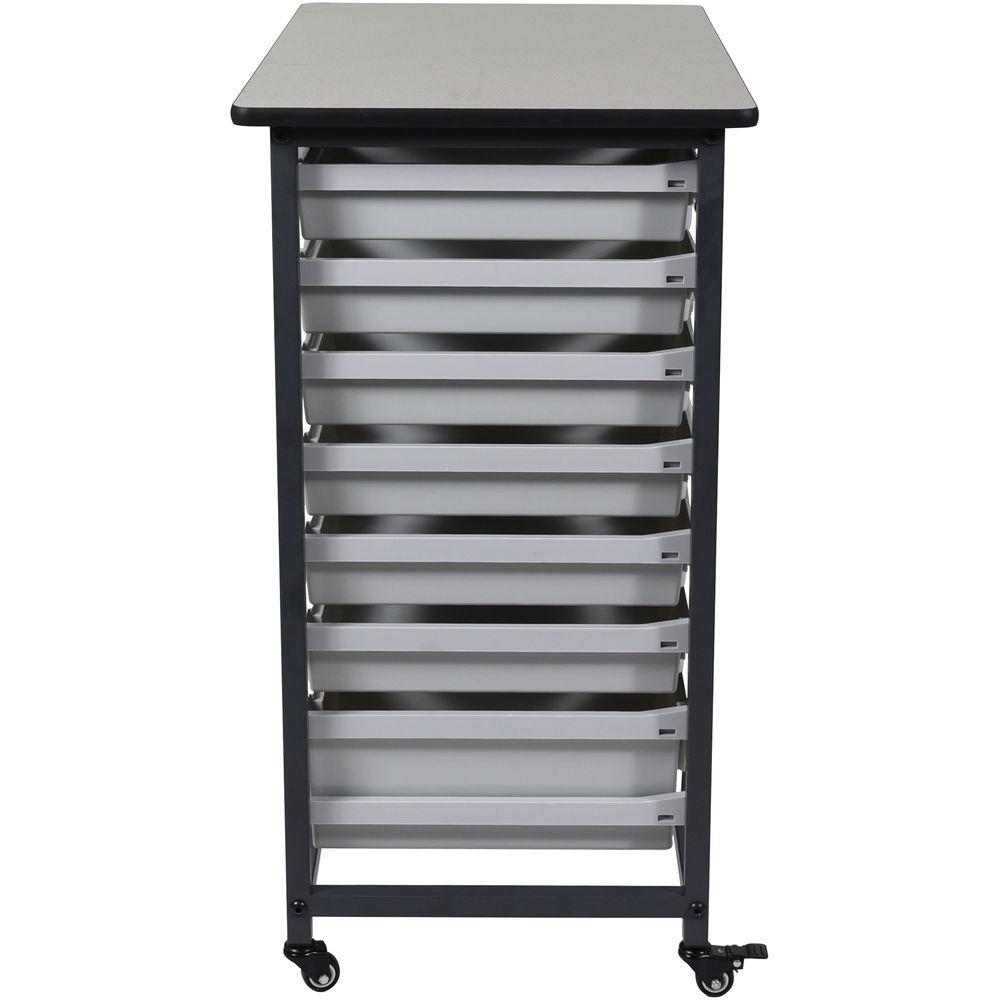Luxor Double Row Mobile Bin Storage Unit