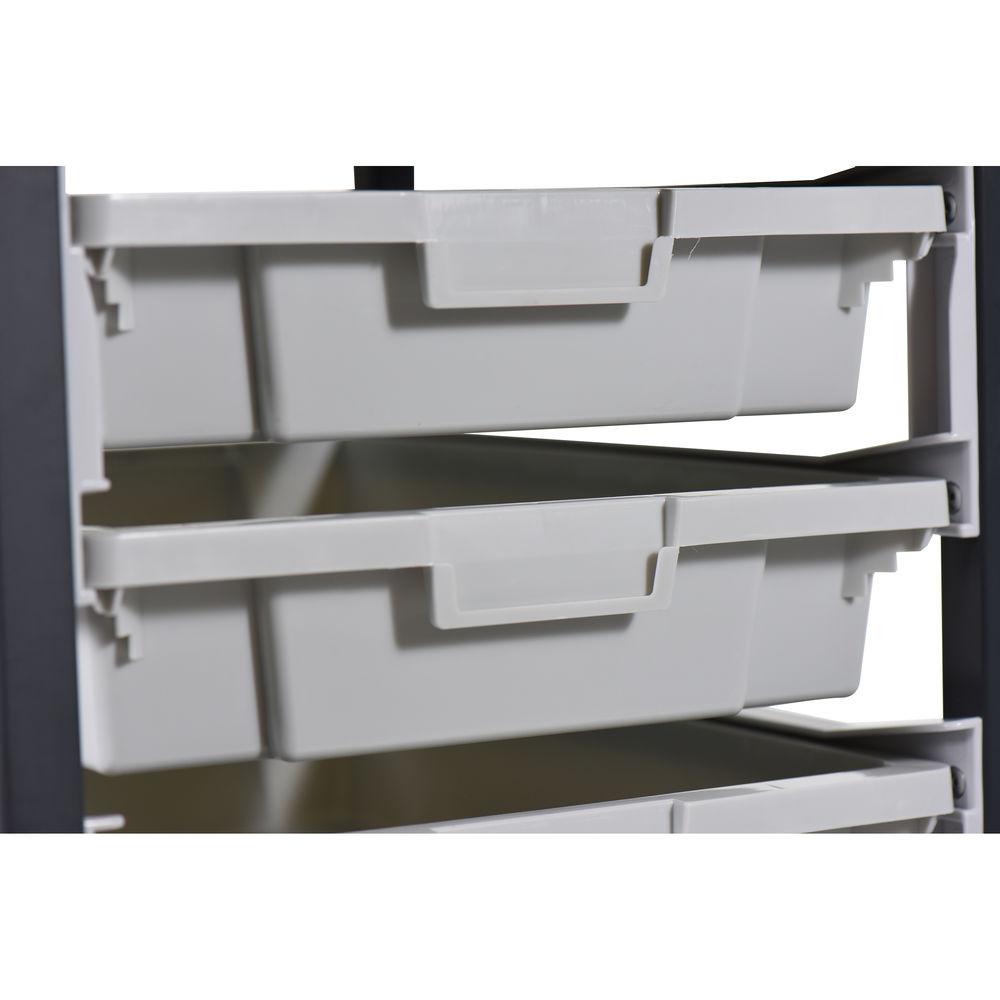 Luxor Double Row Mobile Bin Storage Unit